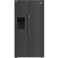 BEKO AMERICAN FRIDGE FREEZER PLUMBED  BLACK ASP342VPZ